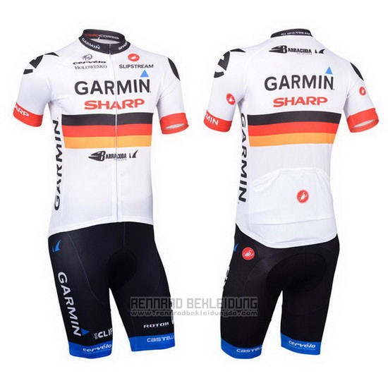 2013 Fahrradbekleidung Garmin Sharp Champion Deutschland Trikot Kurzarm und Tragerhose